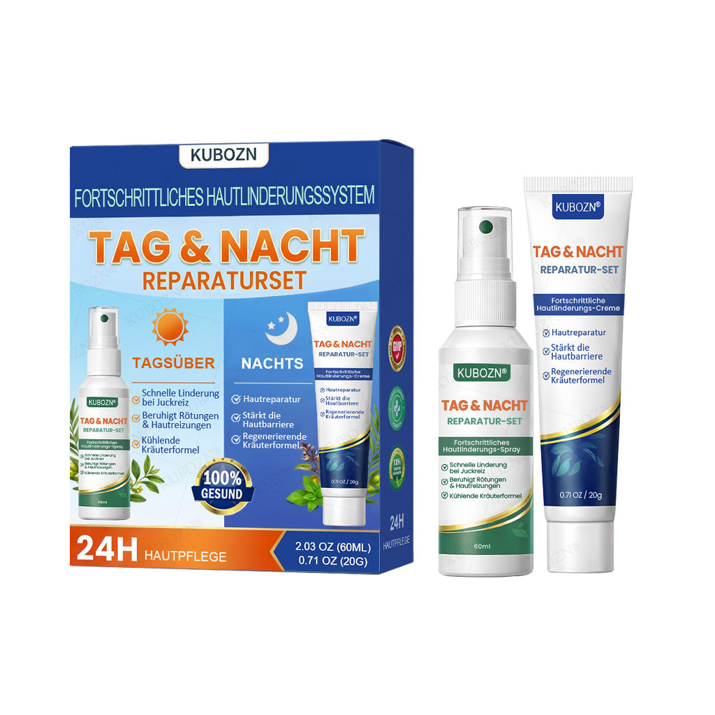 KUBOZN® Eczem & Neurodermitis Set – 24h Pflege bei Juckreiz, Rötungen & geschädigter Haut