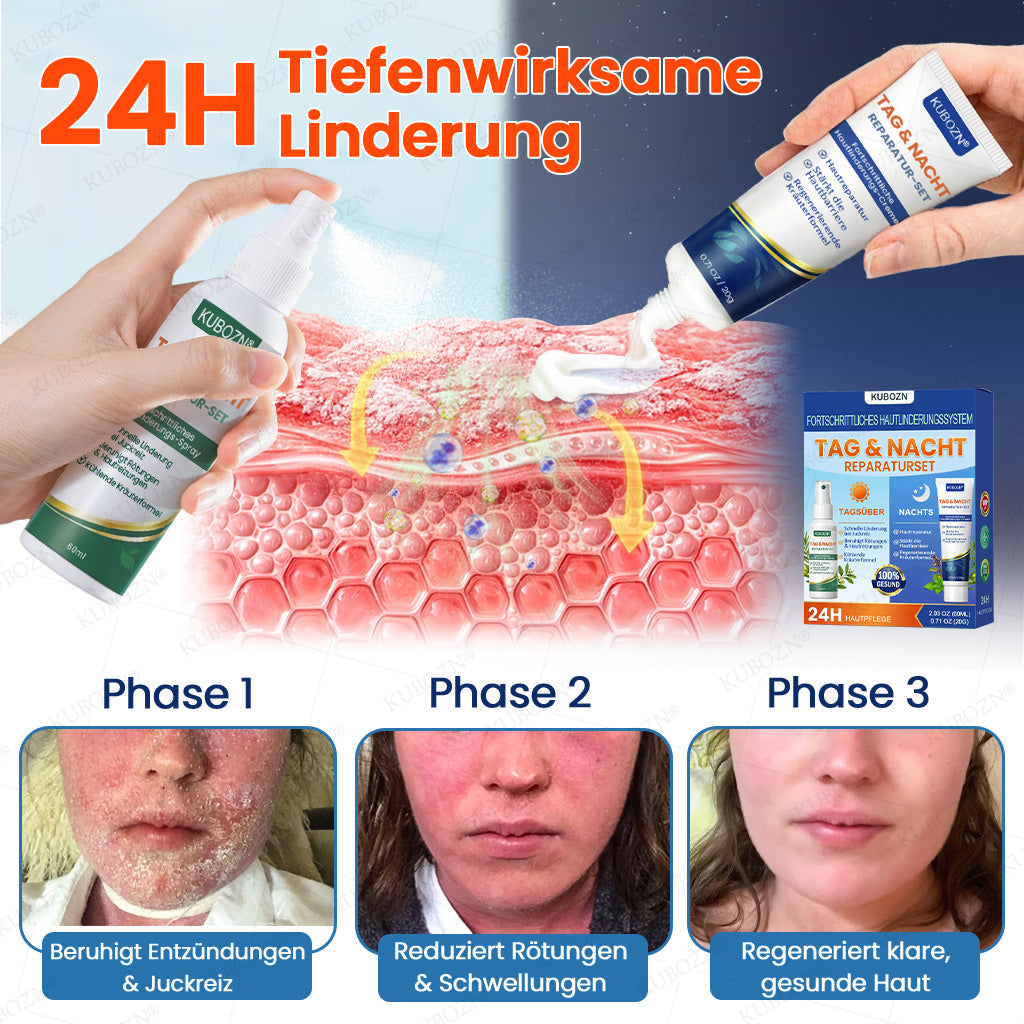 KUBOZN® Psoriasis Tag & Nacht System – 100% steroidfrei gegen Schuppen & Plaque (offer)