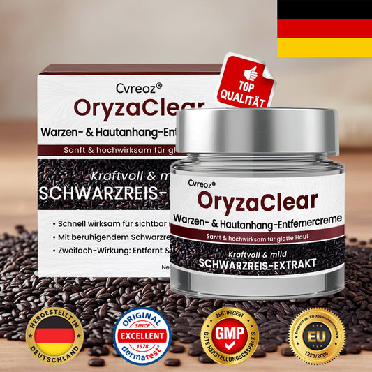 ⭐ Cvreoz® OryzaClear – Schwarzreis-Extrakt Creme gegen Hautanhänge & raue Stellen – sanft, pflanzlich & sichtbar wirksam