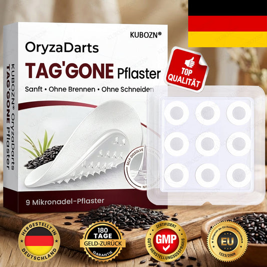 KUBOZN® OryzaDarts TAG’GONE – Schmerzfreie Entfernung an der Wurzel dank Schwarz-Reis-Mikrotechnologie ✨ 🅱︎