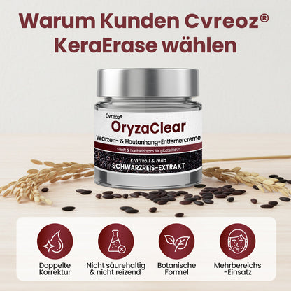 ⭐ Cvreoz® OryzaClear – Schwarzreis-Extrakt Creme gegen Hautanhänge & raue Stellen – sanft, pflanzlich & sichtbar wirksam