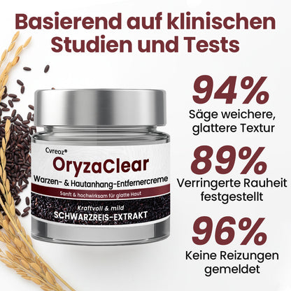 ⭐ Cvreoz® OryzaClear – Schwarzreis-Extrakt Creme gegen Hautanhänge & raue Stellen – sanft, pflanzlich & sichtbar wirksam