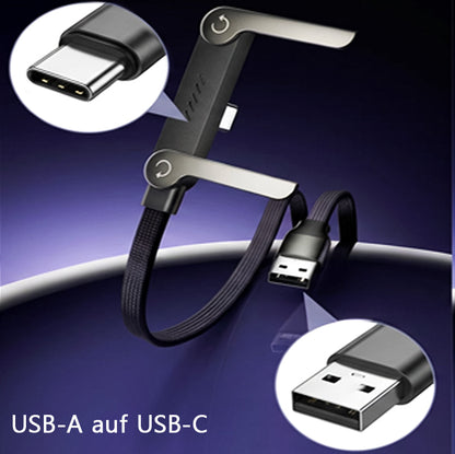 🥇KUBOZN® 2-in-1 Unsichtbares Ladekabel mit Handyhalter – 240W Schnellladekabel mit integriertem Ständer（offer）