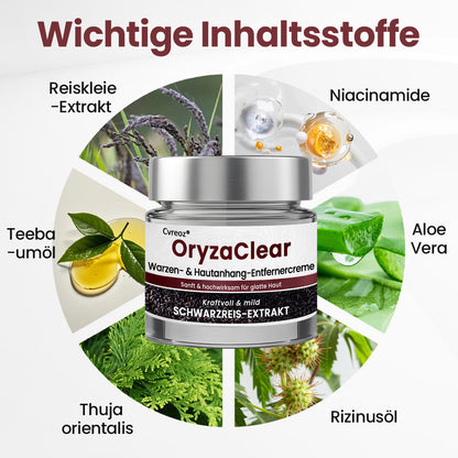 ⭐ Cvreoz® OryzaClear – Schwarzreis-Extrakt Creme gegen Hautanhänge & raue Stellen – sanft, pflanzlich & sichtbar wirksam