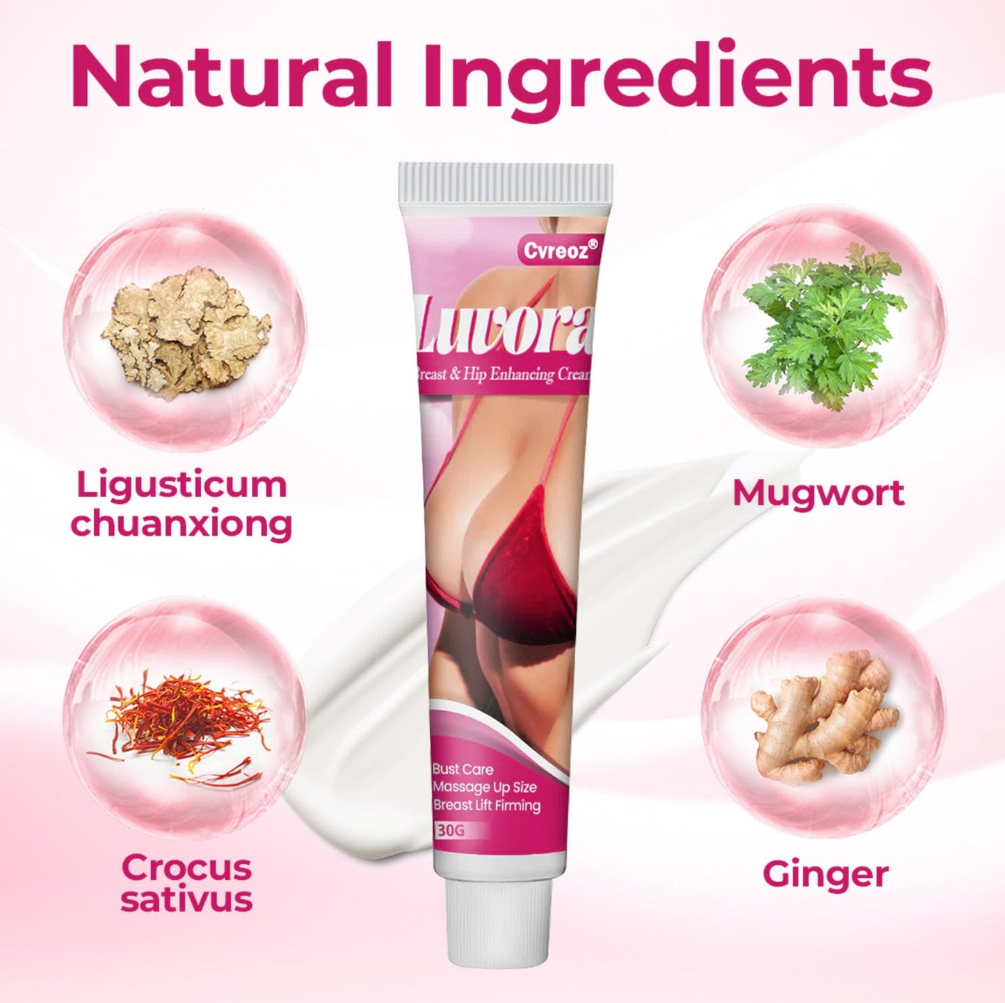 🍑 Cvreoz® Luvora Curve-Enhancing Cream — Fuller Bust & Lifted Hips