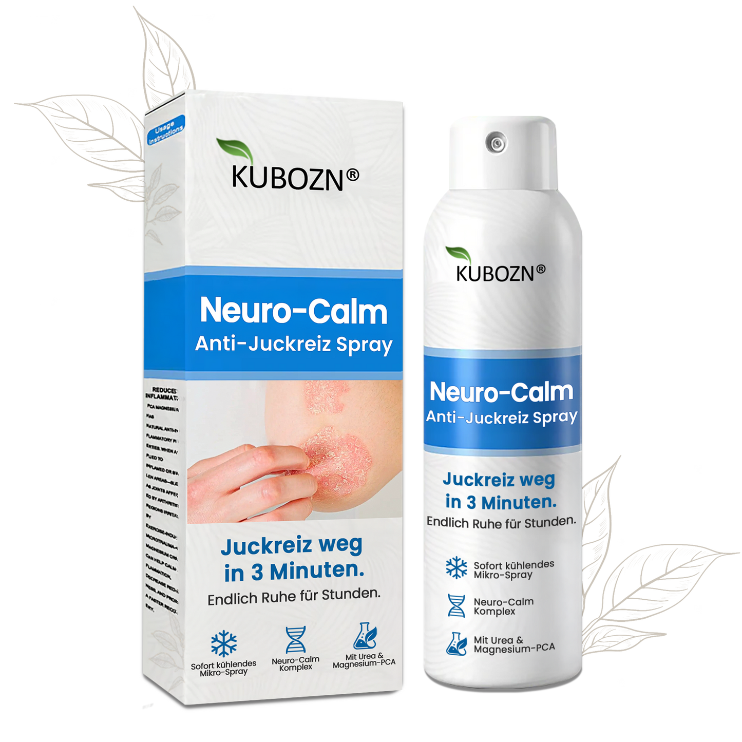 ✅KUBOZN® Magnesium Kräuter-Psoriasis Spray – TÜV Geprüft (Lindert Psoriasis & Ekzeme, verbessert bakterielle Hautinfektionen im Intimbereich, unterstützt bei Akne & Warzen) (Copy)