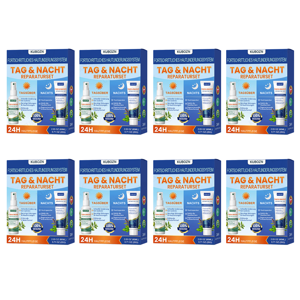 KUBOZN® Psoriasis Tag & Nacht System – 100% steroidfrei gegen Schuppen & Plaque